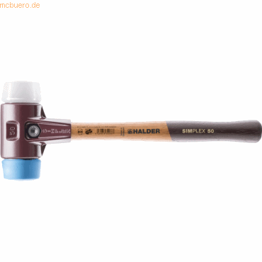 4030618302254 - SIMPLEX-Schonhammer mit TE-Gehäuse und Holzstiel Superplastik   TPE-soft - Halder
