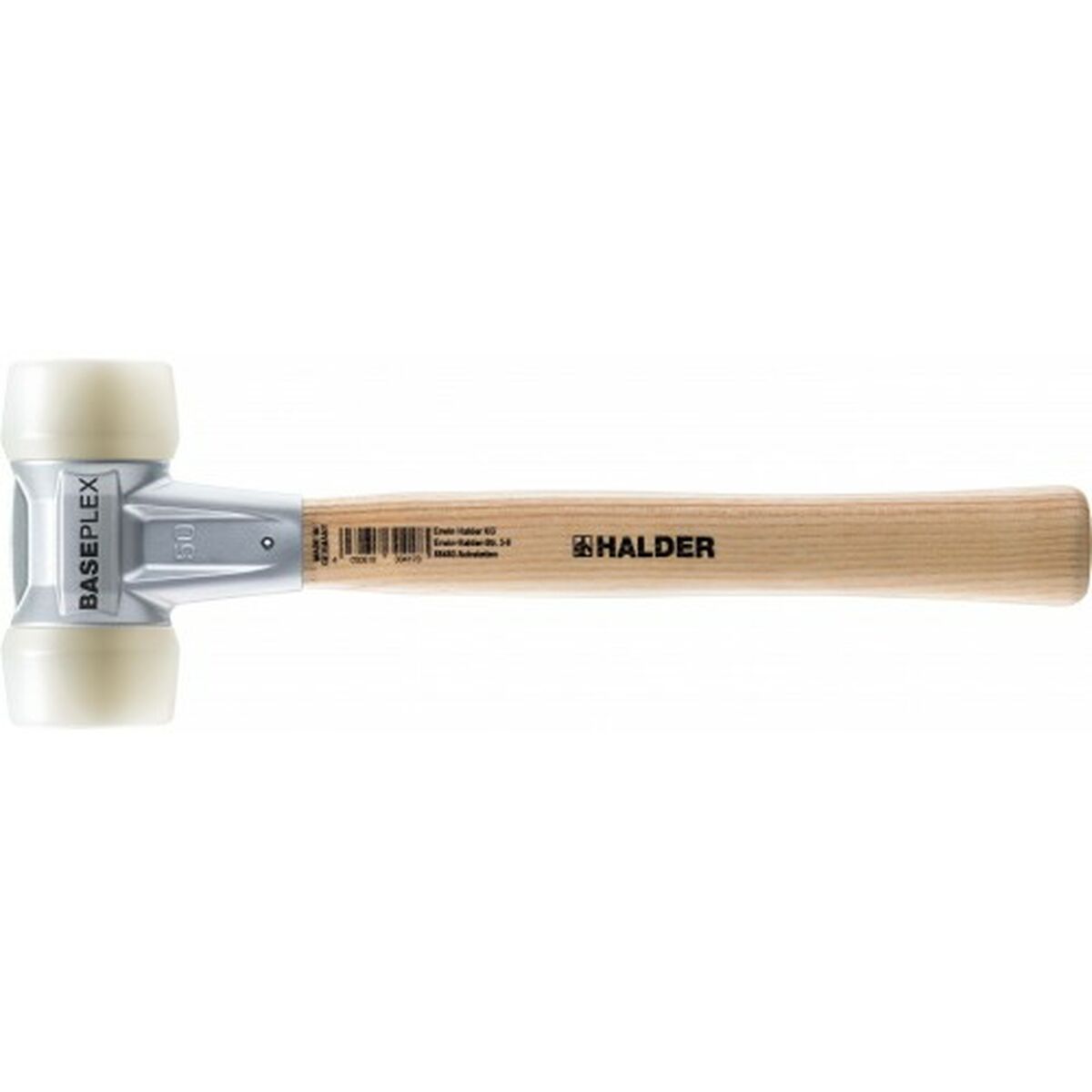 4030618304128 - - baseplex Hammer Nylon   Nylon mit Zinkdruckgussgehäuse und Holzstiel - D=40 mm - 3908040