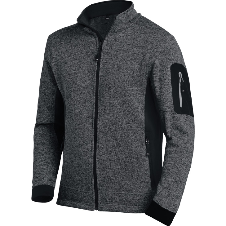 4030646296167 - Strick-Fleecejacke christoph Größe l anthrazit   schwarz - 79595-1220-L - FHB