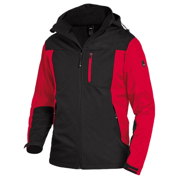 4030646300086 - Softshell - Jacke jannik 79105 Arbeitsjacke atmungsaktiv und wasserabweisend Farbe 3320 rot-schwarz Größe xxxxxl - FHB