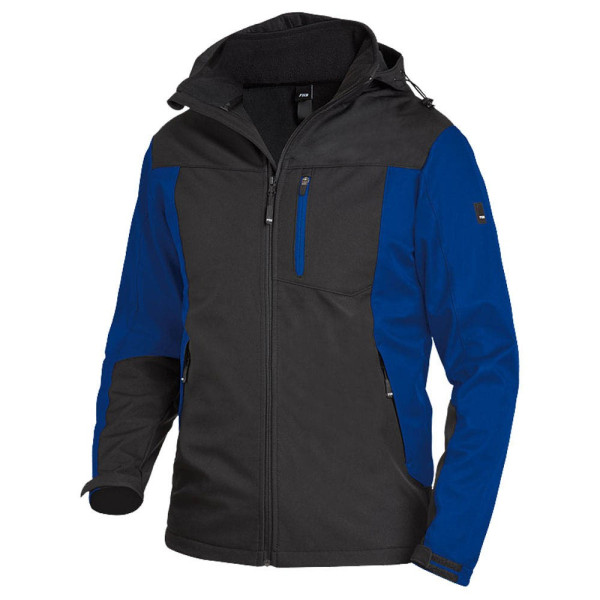 4030646300154 - Softshell - Jacke JANNIK 79105 Arbeitsjacke atmungsaktiv und wasserabweisend Farbe 3620 royal-schwarz Größe S