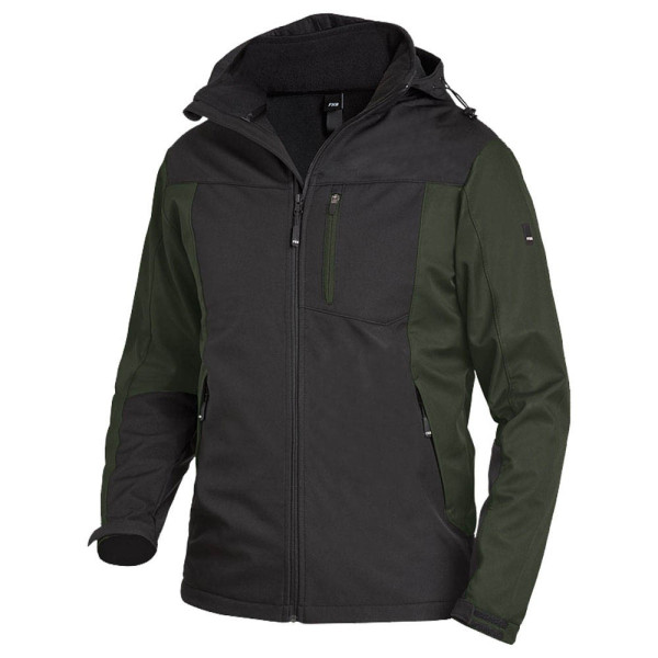 4030646314328 - Softshell - Jacke jannik 79105 Arbeitsjacke atmungsaktiv und wasserabweisend Farbe 1520 oliv-schwarz Größe xxl - FHB