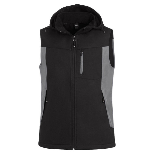 4030646350906 - unisex Softshellweste JUSTUS grau schwarz Größe L