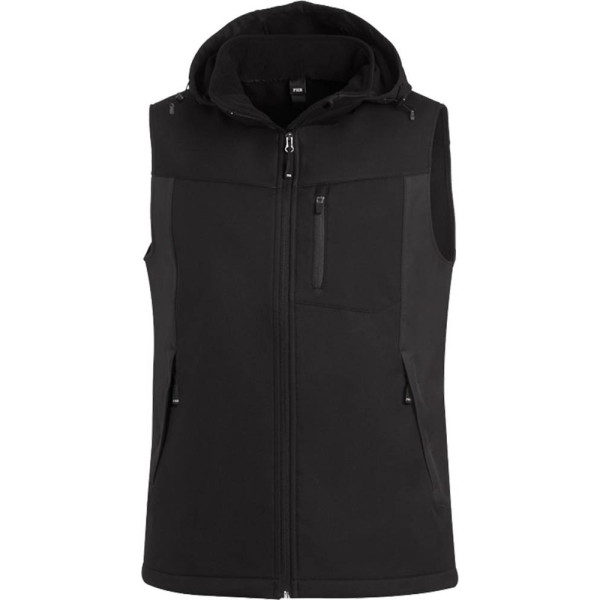 4030646351019 - unisex Softshellweste JUSTUS anthrazit schwarz Größe XS