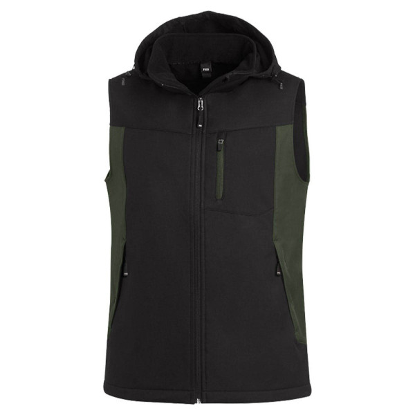 4030646351347 - unisex Softshellweste JUSTUS olivegrün schwarz Größe 2XL