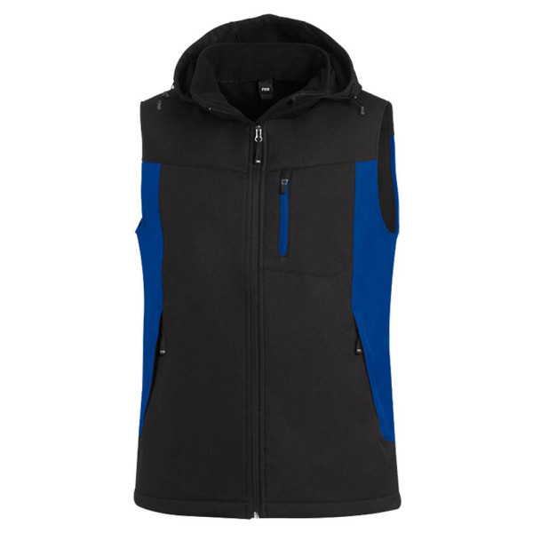 4030646351866 - unisex Softshellweste JUSTUS royalblau schwarz Größe S