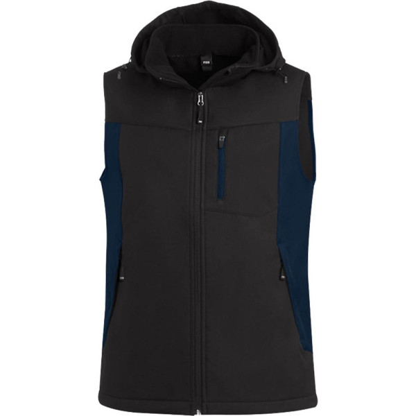 4030646352030 - unisex Softshellweste JUSTUS marineblau schwarz Größe XL