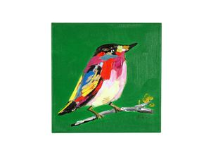 4030673543302 - Bild BIRDY (BH 30x30 cm) BH 30x30 cm grün Kunstdruck Gemälde Wandbild