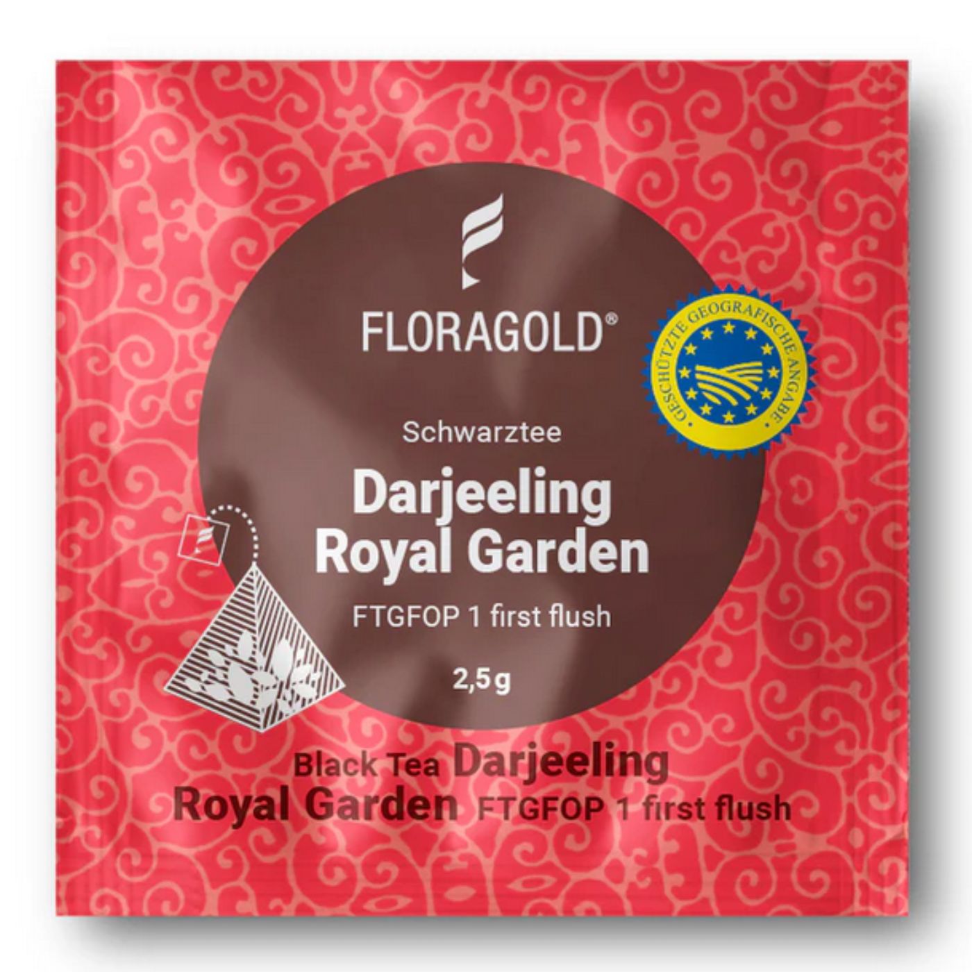 4030683010849 - Schwarztee DARJEELING ROYAL GARDEN FTGFOP 1 von Floragold 100er Pyramidenbeutel