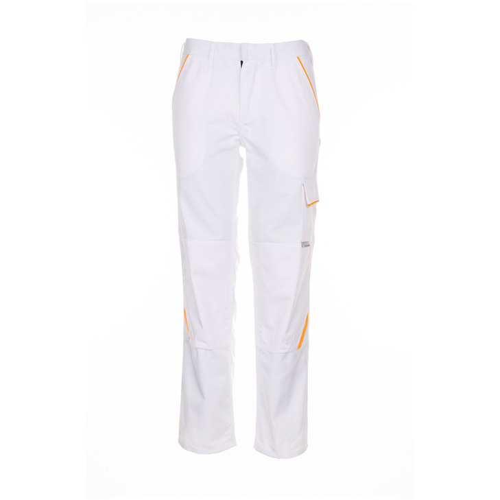 4030913873787 - Arbeitshose Bundhose Highline 2327 weiß weiß gelb Gr 68 - Planam