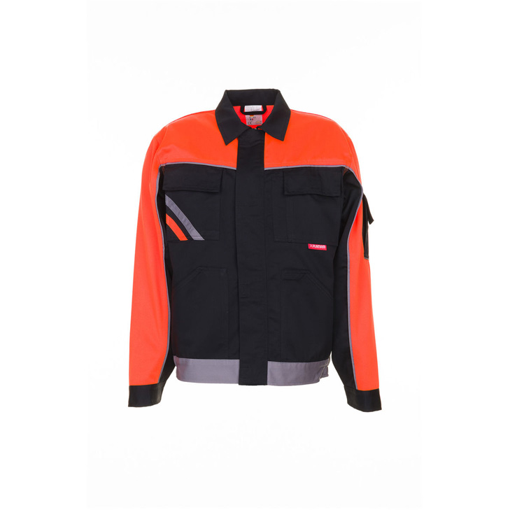 4030913875767 - Planam - V1 Bundjacke Visline schwarz orange zink Größe 42 - schwarz