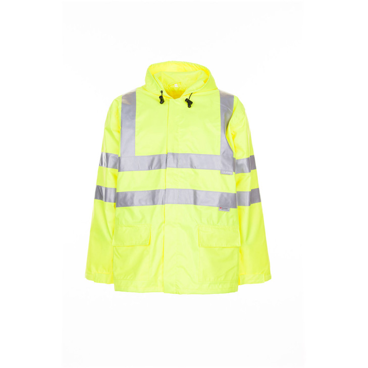 4030913881447 - Warnschutz-Regenjacke 100% Polyester wasserdicht winddicht 