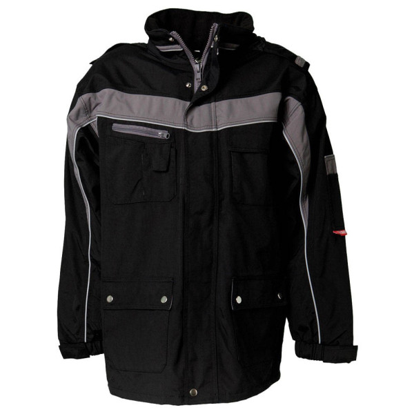 4030913905648 - Planam - Allwetterjacke Plaline schwarz zink Größe 4XL - schwarz