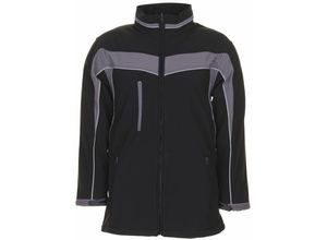 4030913922225 - Planam - Softshelljacke Plaline schwarz zink Größe l - schwarz