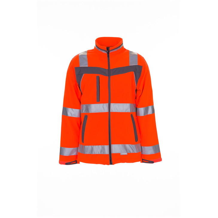 4030913942827 - Planam - Softshelljacke Plaline Warnschutz orange schiefer Größe xl - orange