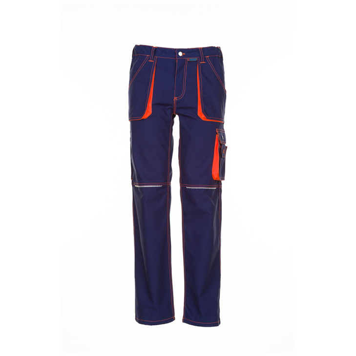 4030913943244 - Planam - Bundhose Basalt Neon marine orange Größe 44 - blau