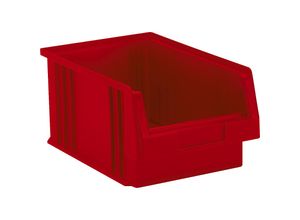 4031022004475 - Sichtlagerkasten aus Polypropylen LxBxH 330 x 213 x 150 mm VE 10 Stk rot