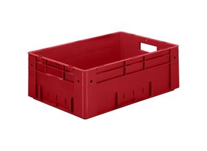 4031022030337 - Schwerlast-Euro-Behälter Polypropylen Volumen 38 l LxBxH 600 x 400 x 210 mm Wände geschlossen Boden geschlossen rot VE 2 Stk