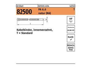 4031026104959 - Kabelbinder r 82500 innenverzahnt 35 x 200  50 Polyamid 66 natur - Hellermanntyton