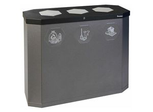 4031068192303 - Wertstoffsammler Sixco touchless Volumen 3 x 45 l inkl Ladegerät eisenglimmer DB 703