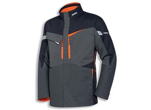 4031101635330 - uvex Arbeitsjacke metal grau orange anthrazit Gr 110 - grau