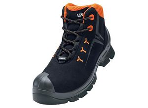 4031101653945 - 2 macsole® Stiefel S3 schwarz orange Weite 11 Gr 35 - Schwarz - Uvex