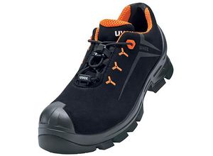 4031101672021 - 2 macsole® Halbschuhe S3 schwarz orange Weite 12 Gr 49 - schwarz - Uvex