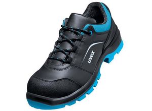 4031101750354 - 2 xenova® Halbschuhe S3 schwarz blau Weite 12 Gr 39 - schwarz - Uvex