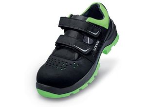 4031101752006 - 2 xenova® Sandalen S1 schwarz grün Weite 11 Gr 49 - schwarz - Uvex
