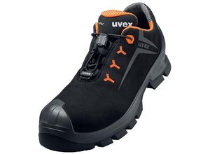 4031101830063 - 2 macsole® Halbschuhe S3 schwarz orange Weite 10 Gr 40 - schwarz - Uvex