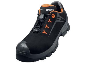 4031101830148 - 2 macsole® Halbschuhe S3 schwarz orange Weite 10 Gr 48 - schwarz - Uvex