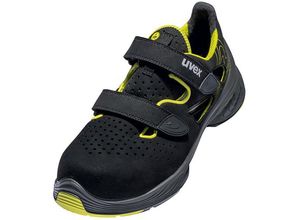 4031101835655 - 1 G2 Sandalen S1 schwarz gelb Weite 12 Gr 40 - Schwarz - Uvex