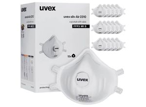 4031101949970 - uvex silv-Air classic 2310 8762310 Feinstaubmaske mit Ventil FFP3 D 15 St EN 1492001 + A12009 DIN 1492001 + A12009