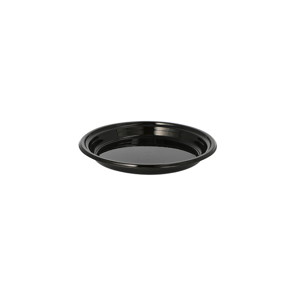 4031222145220 - Teller Circulware by Havel Mehrweg rund ungeteilt mikrowellen- & spülmaschinengeeignet recycelbar Ø 220 x H 26 mm PP schwarz 12 Stück