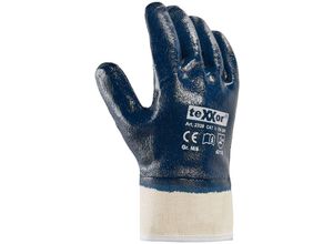 4031301010388 - teXXor® Nitril-Handschuhe STULPE Beige Blau