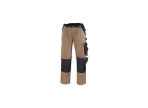 4031301011934 - Canvas 320g m² 2in1 Bundhose tobago khaki schwarz 65% Poly 35% Bw Gr24 - Texxor