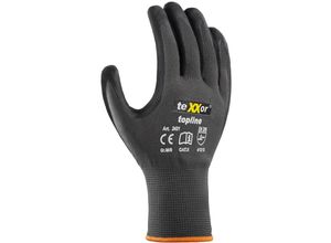 4031301031857 - teXXor® Nylon-Strickhandschuhe NITRIL BESCHICHTET Grau Schwarz