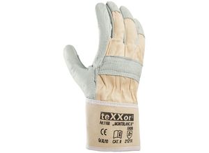 4031301032342 - teXXor® Rindvollleder-Handschuhe MONTBLANC III Leder Natur Drell Weiß