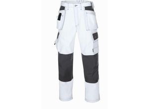 4031301038931 - teXXor® Bundhose PANAMA weiß grau (270 g m²) 65% Poly 35% Baum 431456 Gr56