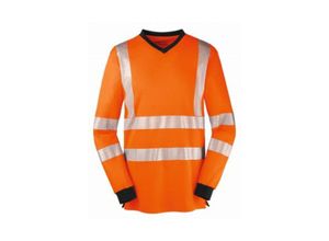 4031301058298 - 4PROTECT® Warnschutz-Langarm-Shirt JACKSONVILLE leuchtorange grau 3436 Gr 6XL