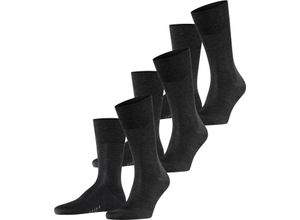 4031309889771 - FALKE Socken 3er Pack Baumwolle für Herren grau 47 48