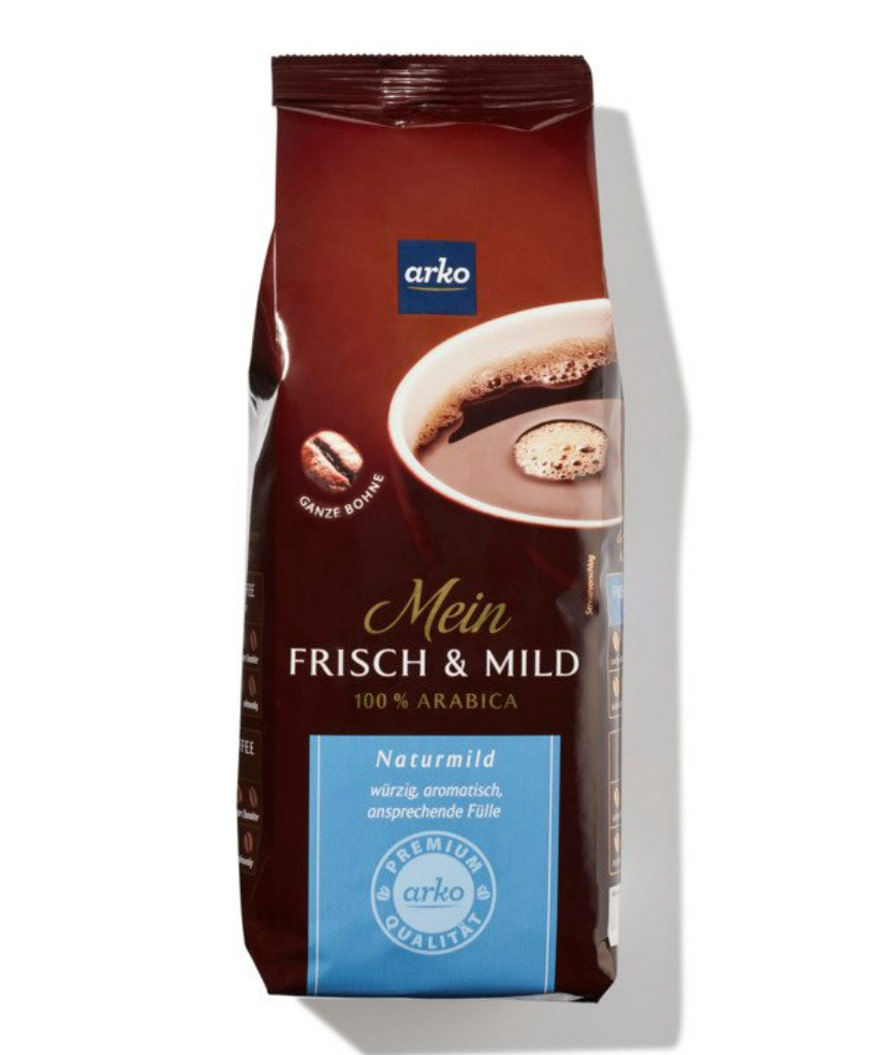 4031386142844 - Kaffee FRISCH & MILD naturmild von arko 500g Bohnen