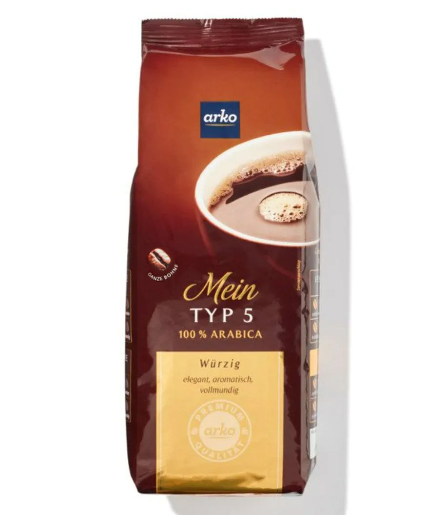 4031386142851 - Kaffee Typ 5 von arko 500g Bohnen 4031386142851 - Kaffee Typ 5 von arko 500g Bohnen