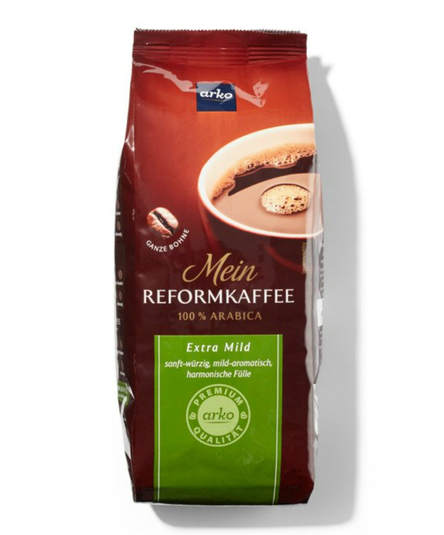 4031386142868 - Kaffee REFORMKAFFEE Extra Mild von arko 500g Bohnen