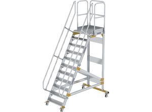 4031405931923 - Munk Günzburger Steigtechnik MUNK Plattformtreppe fahrbar 60° Stufenbreite 800mm 11 Stufen