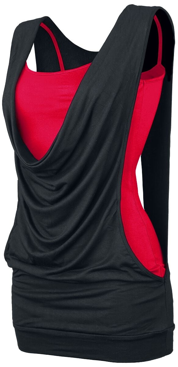 4031417107095 - Open Double Layer Top schwarz rot in 3XL
