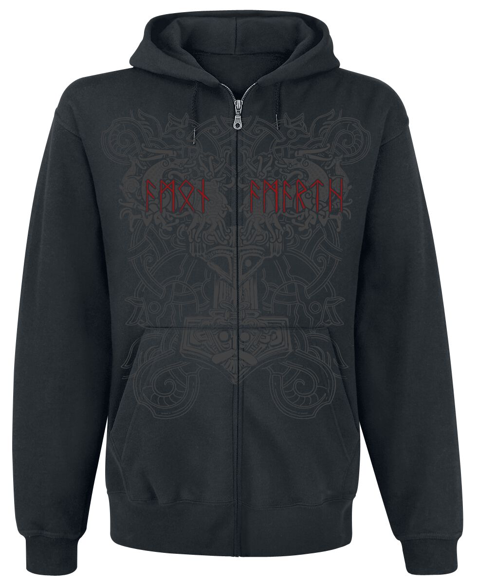 4031417248354 - Viking Horde Kapuzenjacke schwarz in 4XL