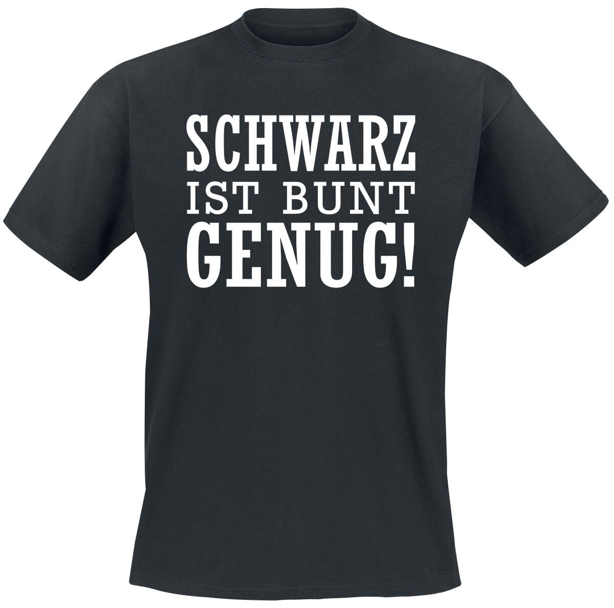 4031417260882 - Sprüche Schwarz ist bunt genug T-Shirt schwarz in L 4031417260882 - Sprüche Schwarz ist bunt genug T-Shirt schwarz in L