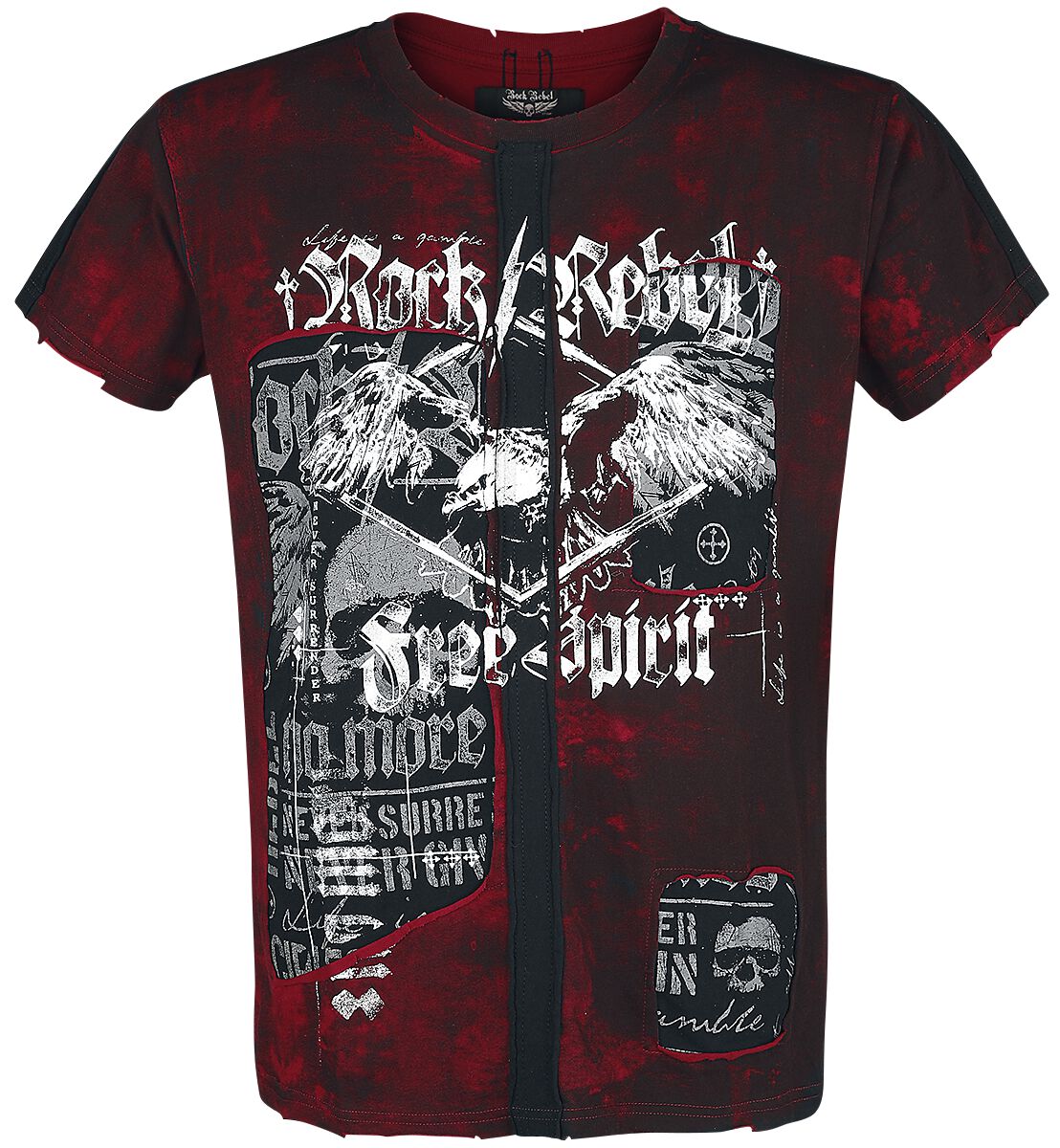 4031417321507 - Rebel Soul T-Shirt bordeaux in S 4031417321507 - Rebel Soul T-Shirt bordeaux in S