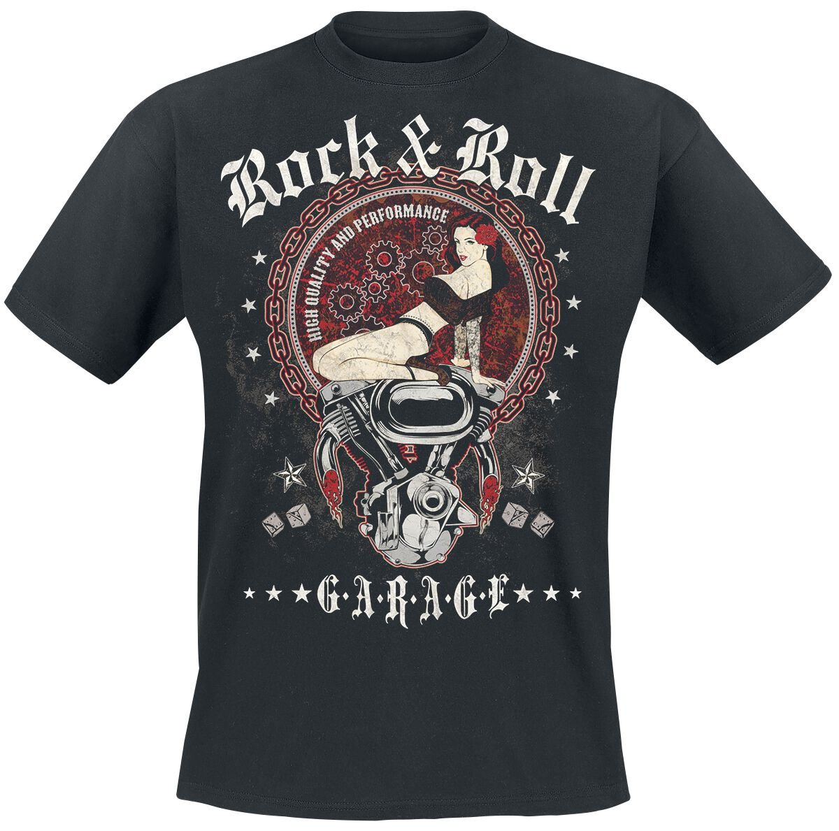 4031417400912 - RnR Garage T-Shirt schwarz in L 4031417400912 - RnR Garage T-Shirt schwarz in L